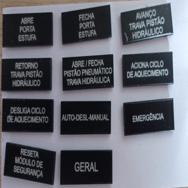 Placa De Acrilico Para Identificação